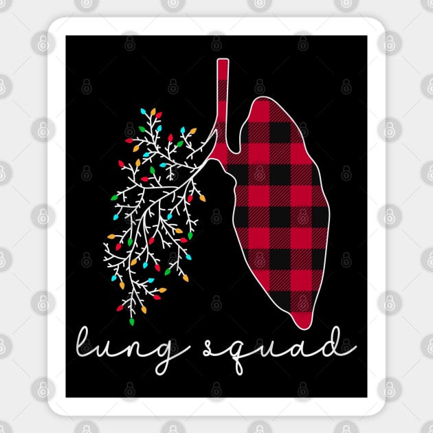 Lung Squad Pulmonology Nurse Respiratory Therapist Christmas Sticker by Krishnansh W.